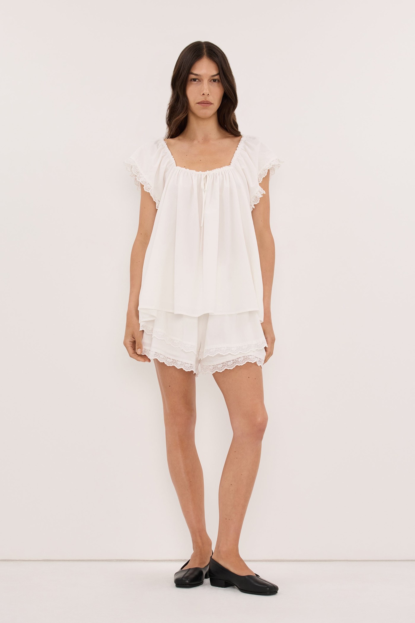 Veda White Lace Top