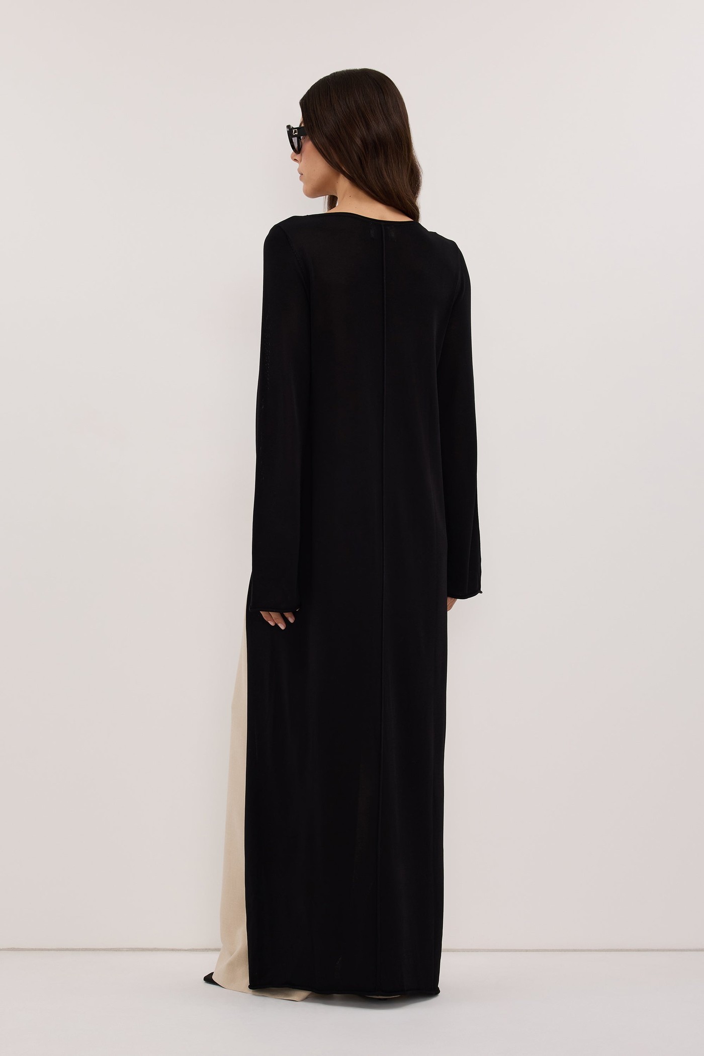 Daphne Black Knit Cape Top view 3