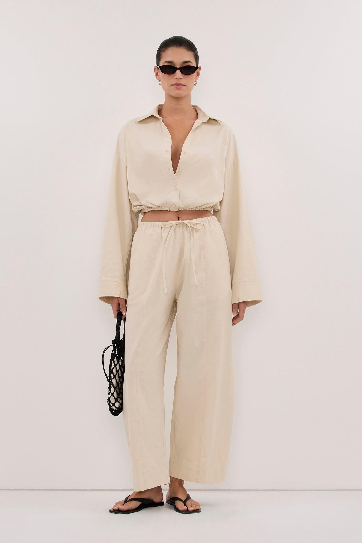 Scout Plaster Cotton Barrel Leg Pant