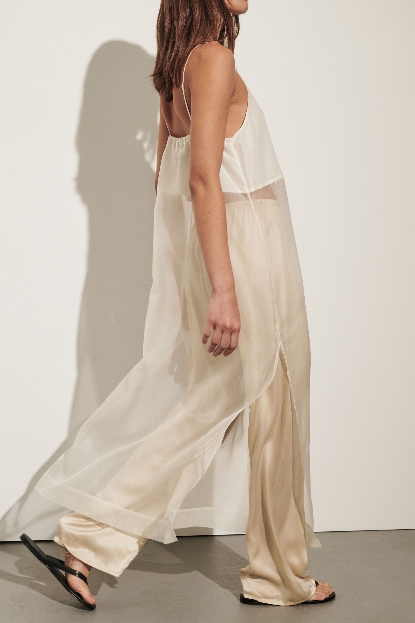 Percy Sandstone Silk Pant