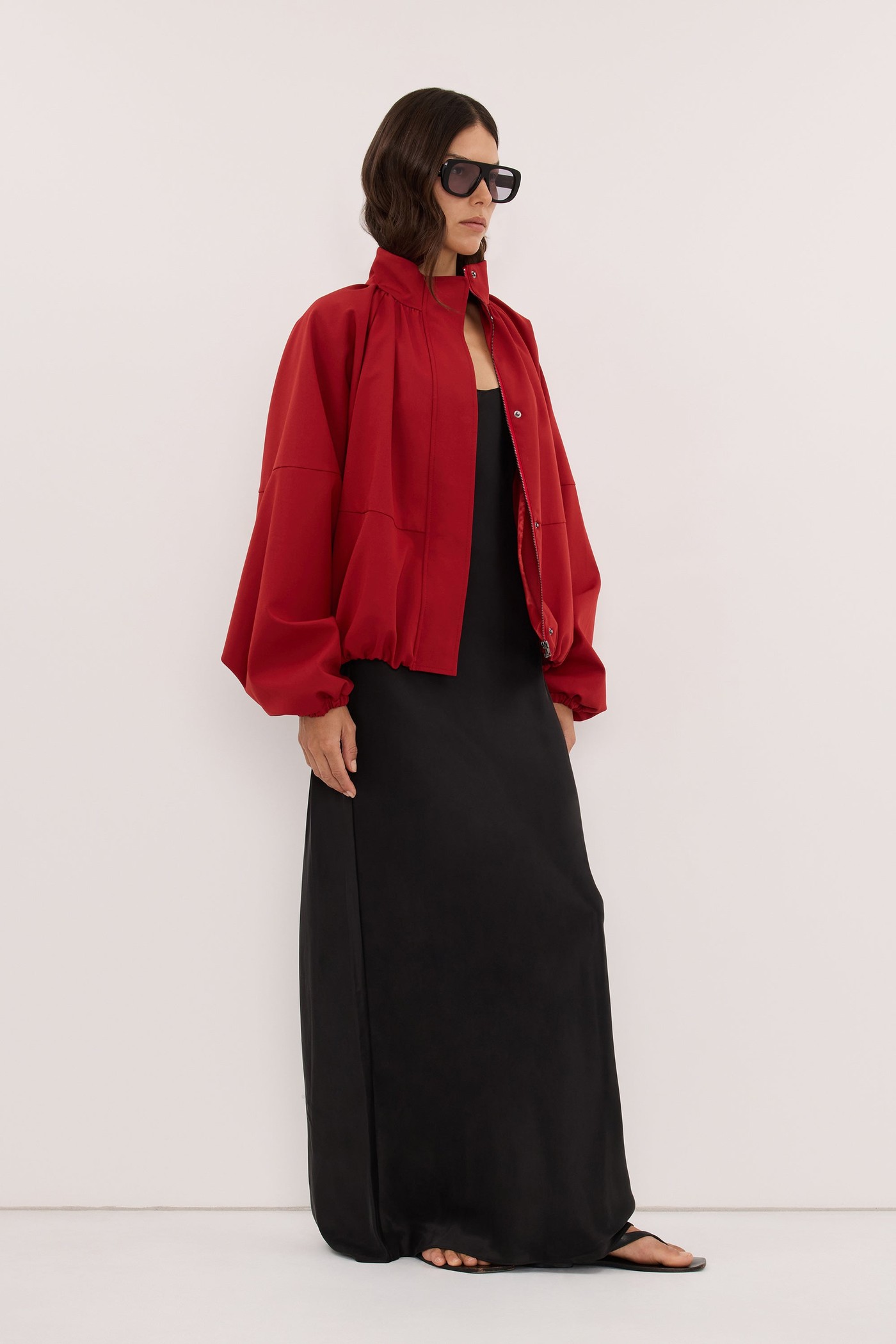 Dina Dark Red Track Jacket view 3