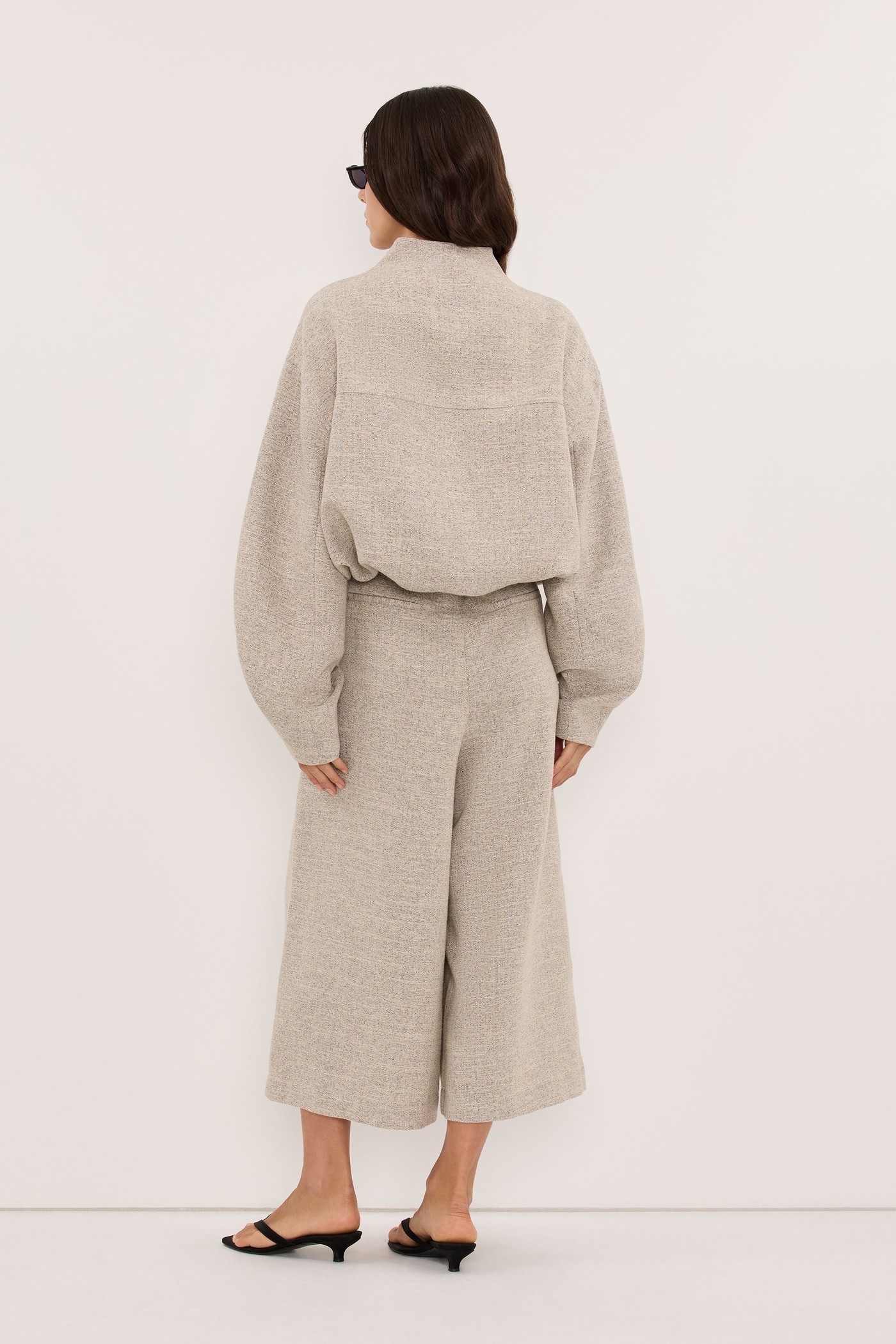 Finn Oat Basketweave Bomber Jacket view 4